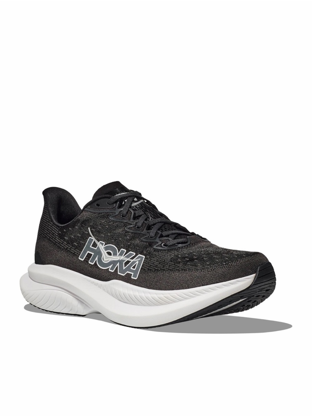 Hoka Women's Mach 6 Black and White Performance Running Shoe